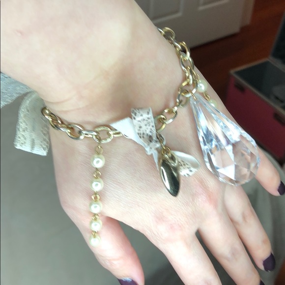 Vintage bracelet with little champ around crystal - Picture 7 of 8